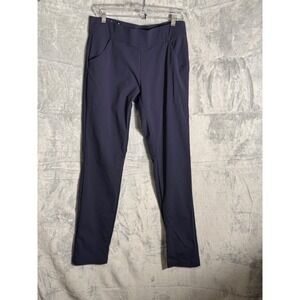 Columbia Women Navy Blue Straight Leg Casual Pants M/M Athleisure lightweight